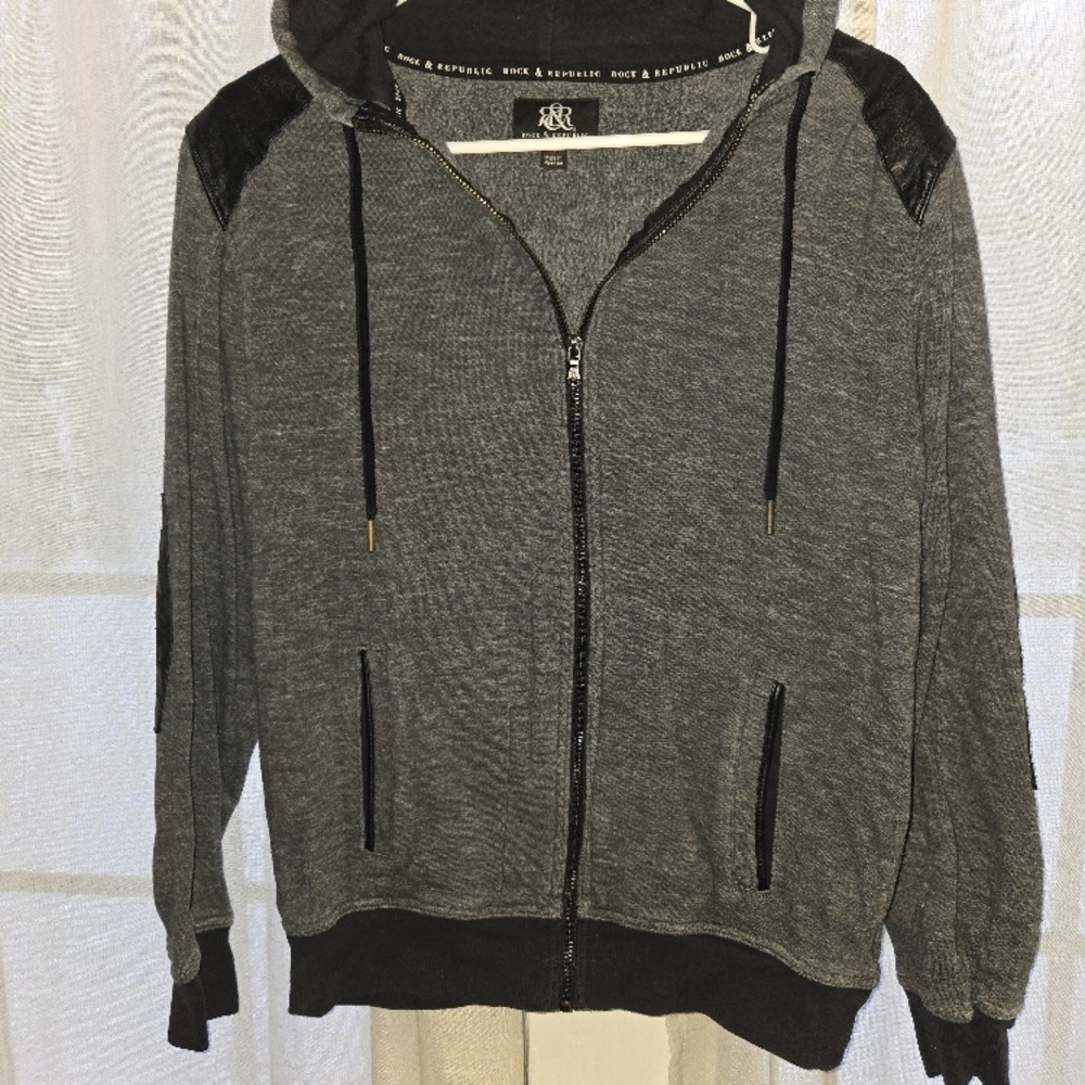 Rock & Republic Gray Zip-Up Hoodie